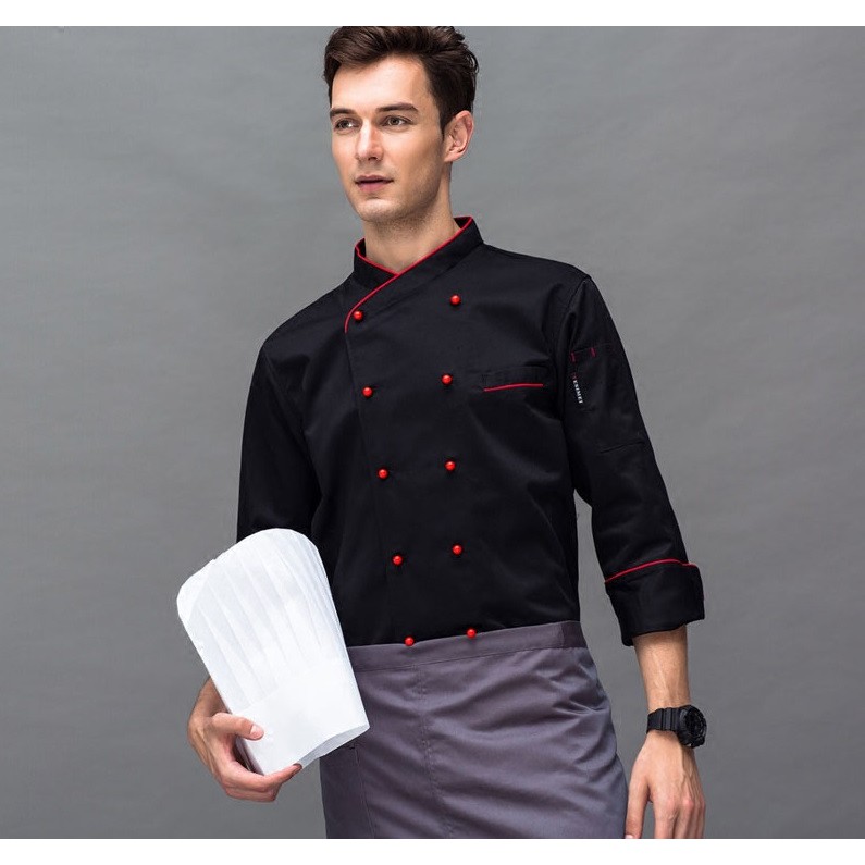 Mẫu áo bếp trưởng dài tay cao cấp