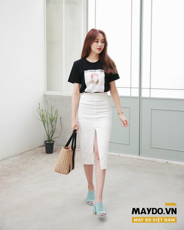 Váy xẻ tà phong cách